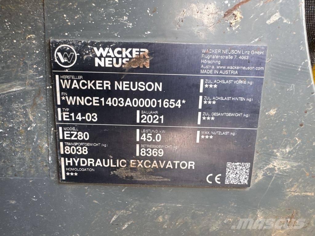 Wacker Neuson EZ80 Crawler excavators