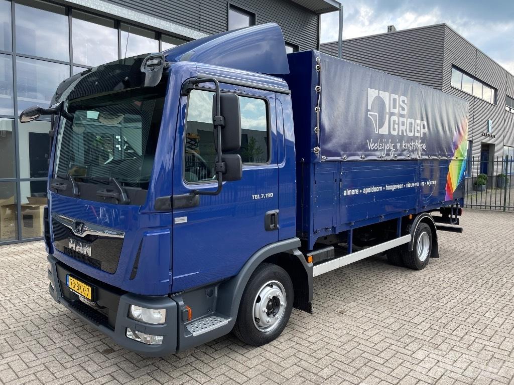 MAN TGL 7.190 Curtainsider trucks