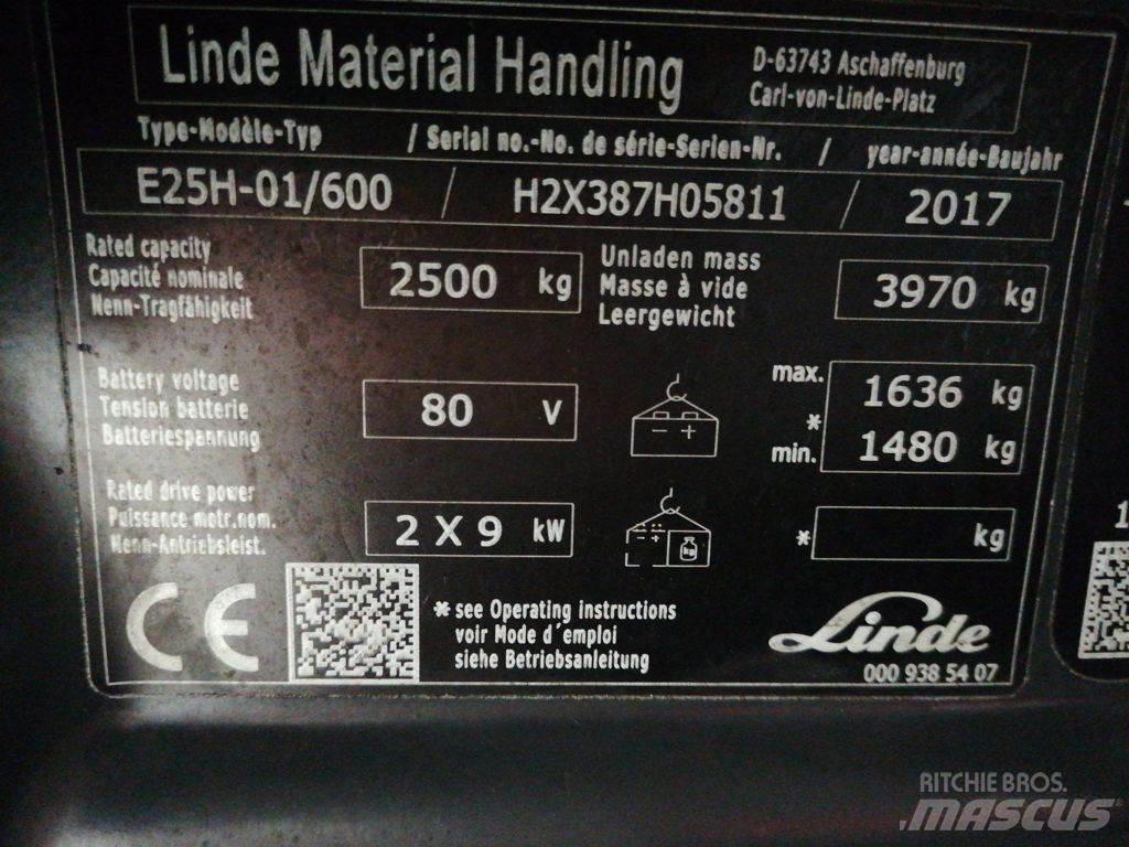 Linde E25H-01/600 Electric forklift trucks