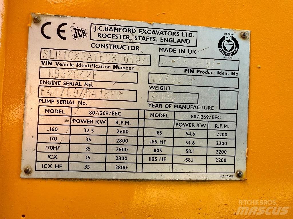 JCB 1 CX Backhoe loaders