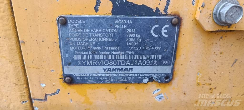 Yanmar Vio 80-1A Midi excavators  7t - 12t