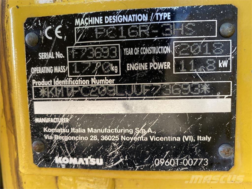 Komatsu PC16R-3HS Wheeled excavators