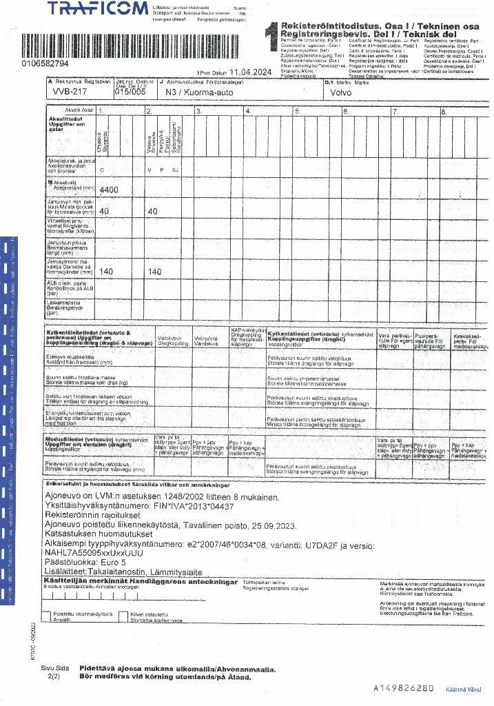Volvo FL 240 Box body trucks