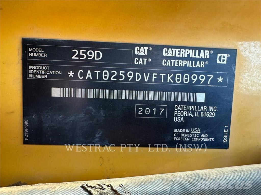 CAT 259D Crawler loaders