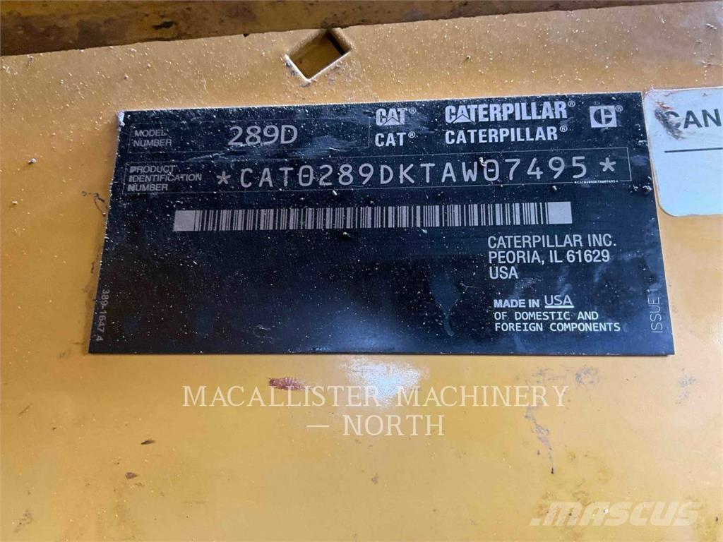 CAT 289D A2Q Skid steer loaders