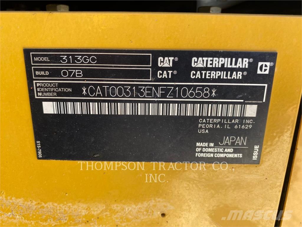 CAT 313GC Crawler excavators