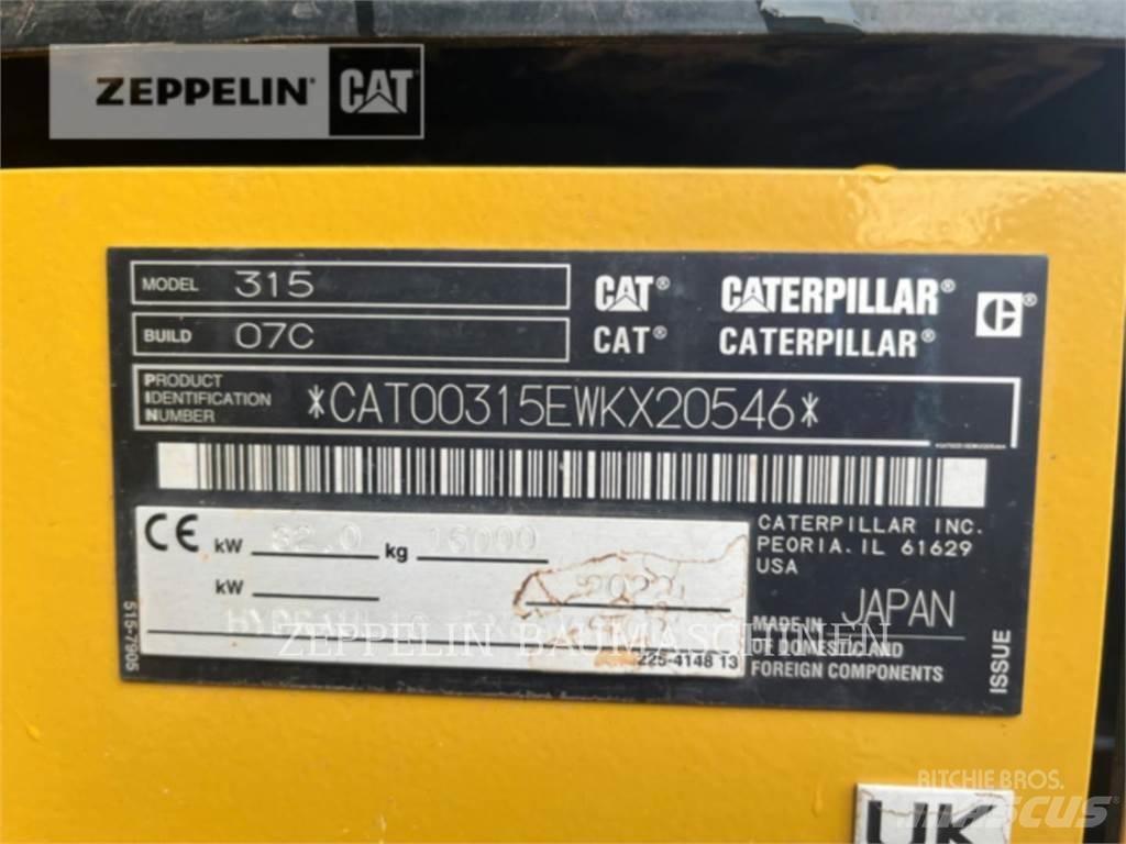CAT 315-07B Crawler excavators