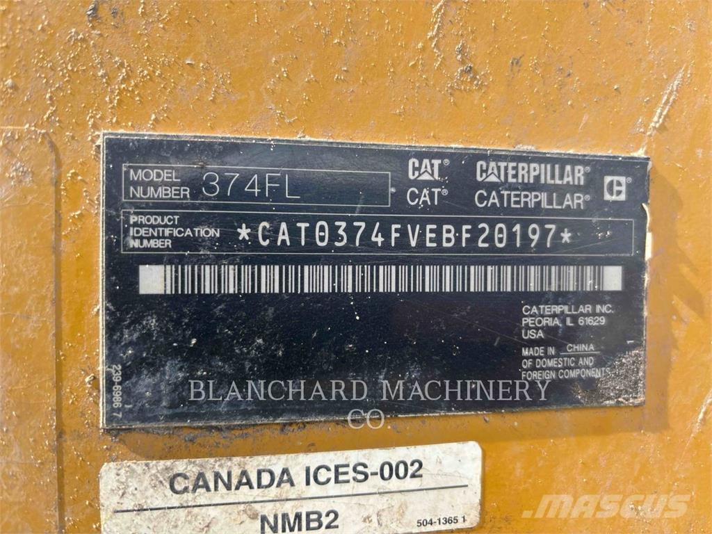 CAT 374FL Crawler excavators