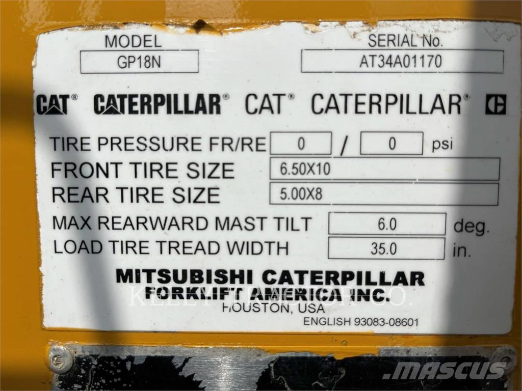 CAT MCFGP18N5 LPG trucks