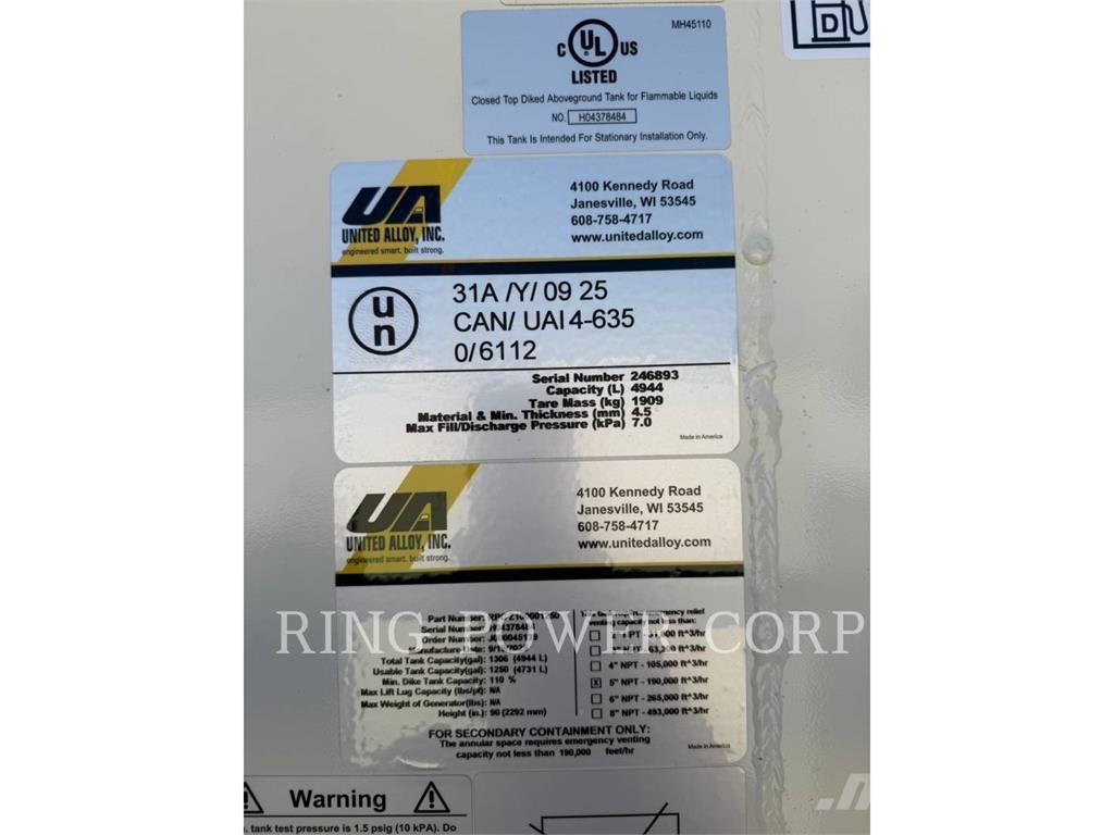 United 1250 GALLON Construction - Others