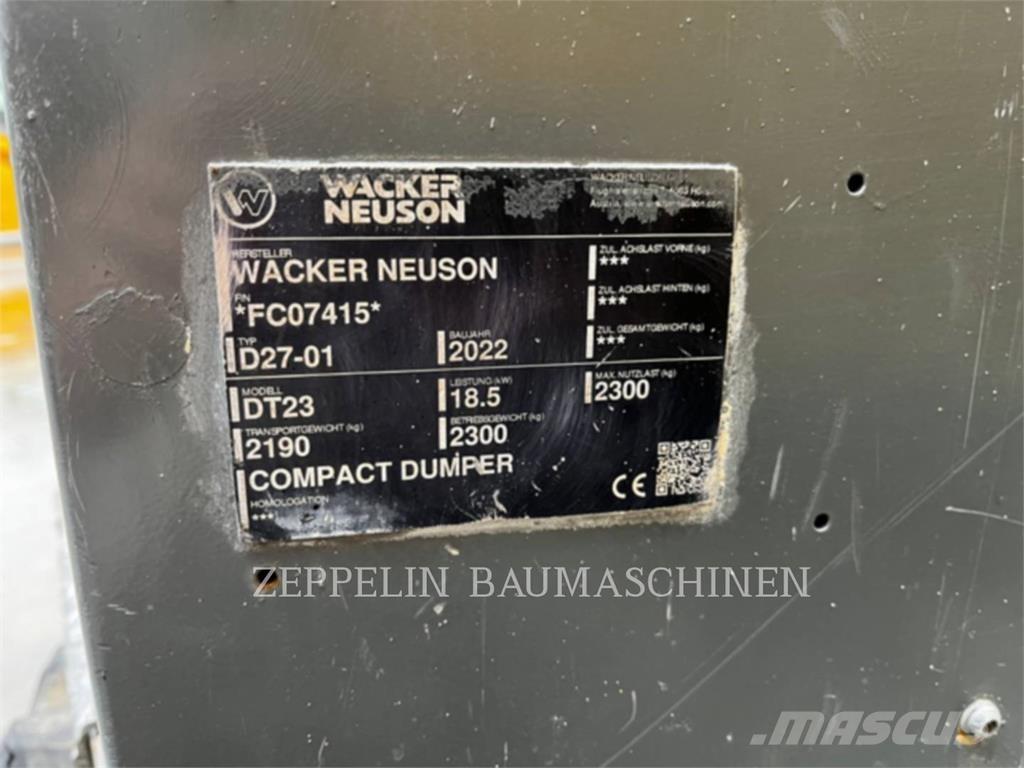 Wacker DT23 Articulated Dump Trucks (ADTs)