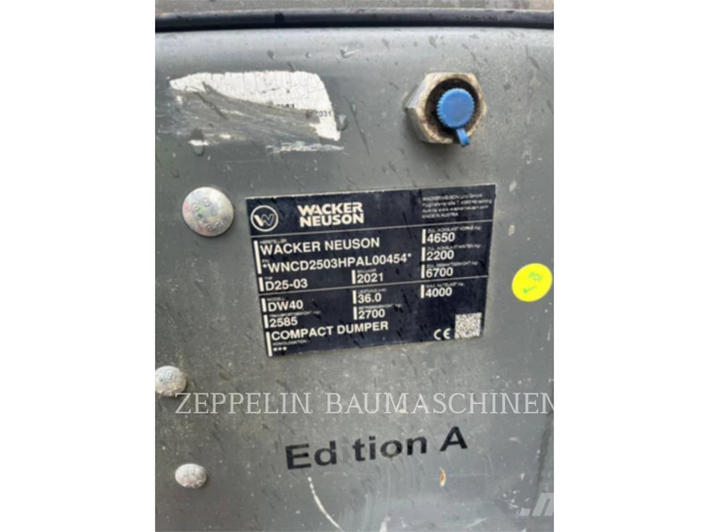 Wacker DW40 Articulated Dump Trucks (ADTs)