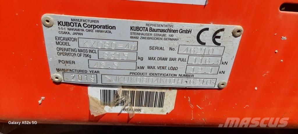 Kubota KX 080-4 Midi excavators  7t - 12t