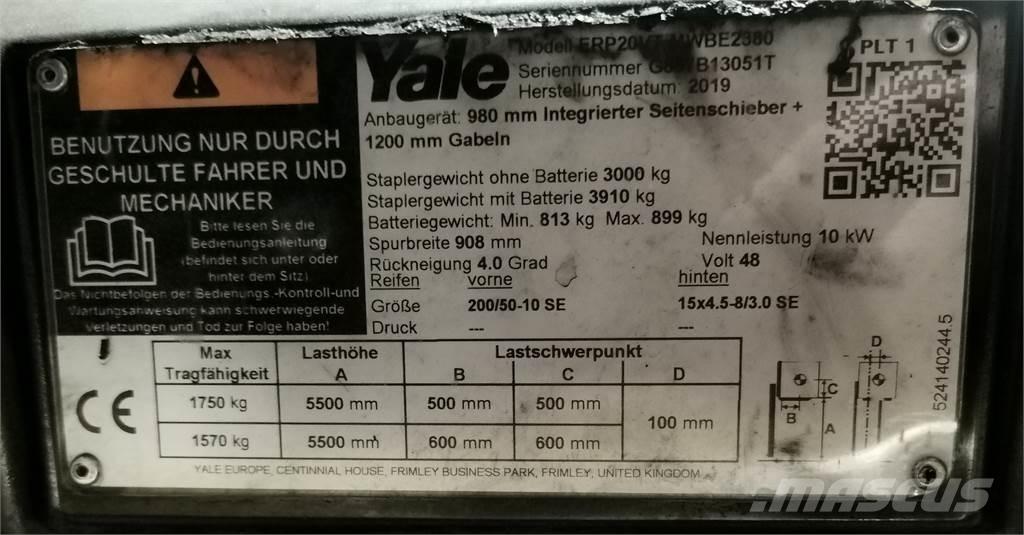 Yale ERP20VT MWB Electric forklift trucks