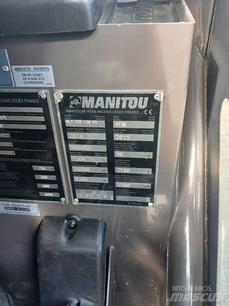 Manitou MLT 735-120 Telehandlers for agriculture