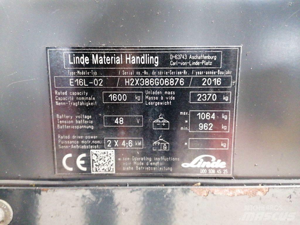 Linde E16L-02 Electric forklift trucks