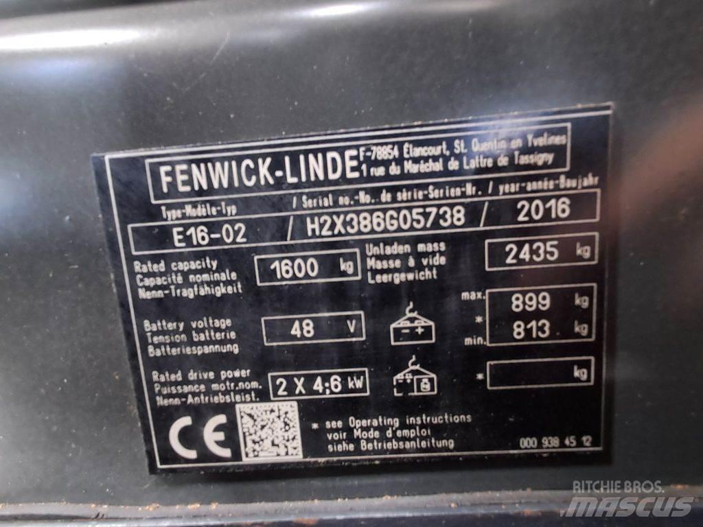 Linde E16-02 Electric forklift trucks