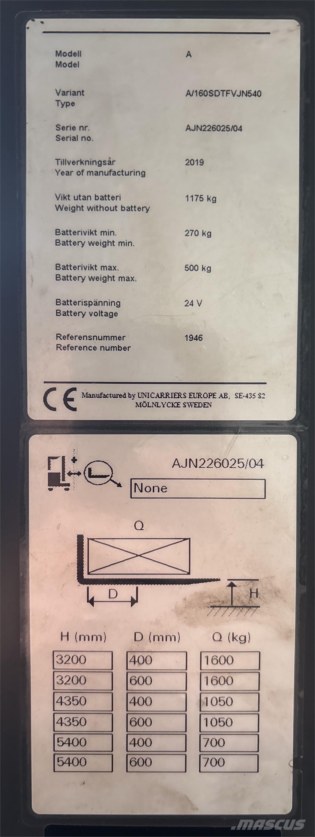 Atlet A160 Self propelled stackers