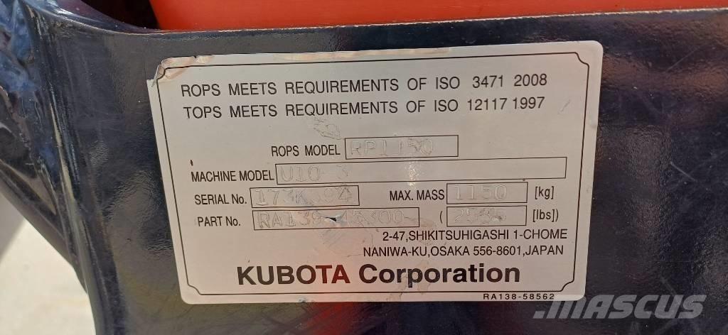 Kubota U 10-3 Mini excavators < 7t (Mini diggers)