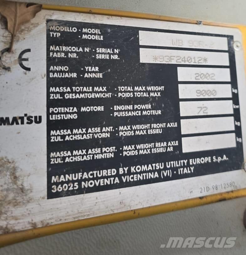 Komatsu WB 93 R-2 Backhoe loaders