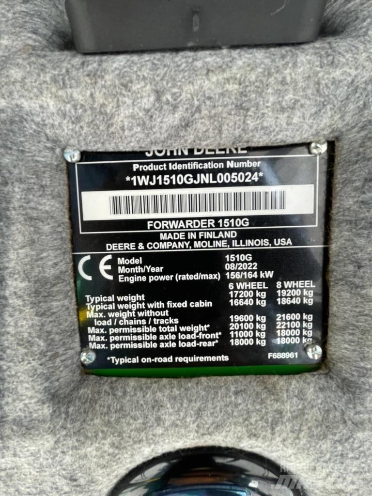 John Deere 1510G Forwarders