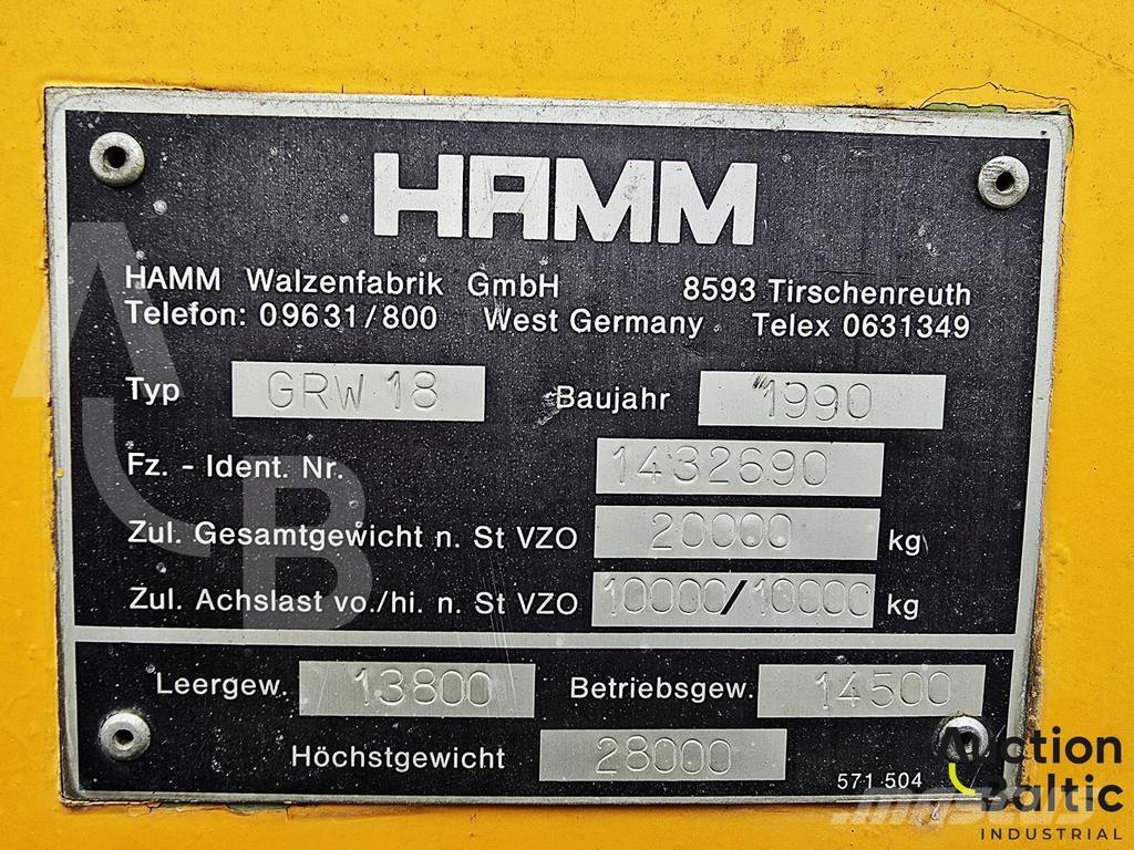Hamm GRW 18 Pneumatic tired rollers