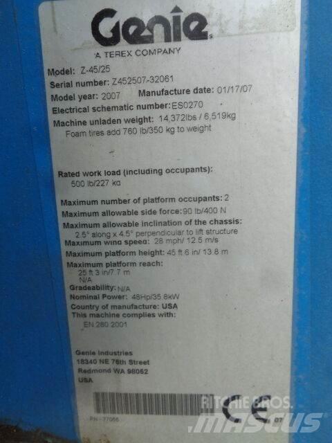 Genie Z45/25 Articulated boom lifts