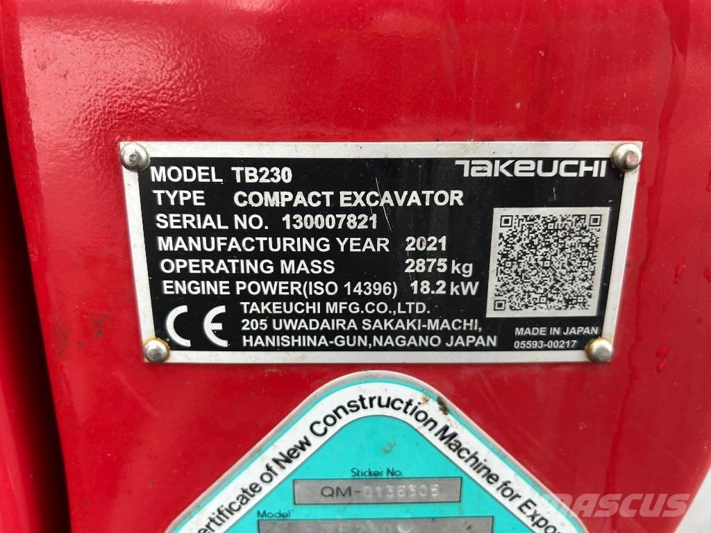 Takeuchi TB 230 V3 Mini excavators < 7t (Mini diggers)