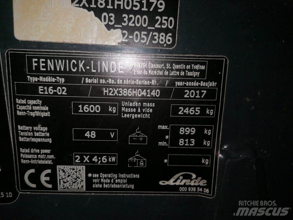 Linde E16-02 Electric forklift trucks