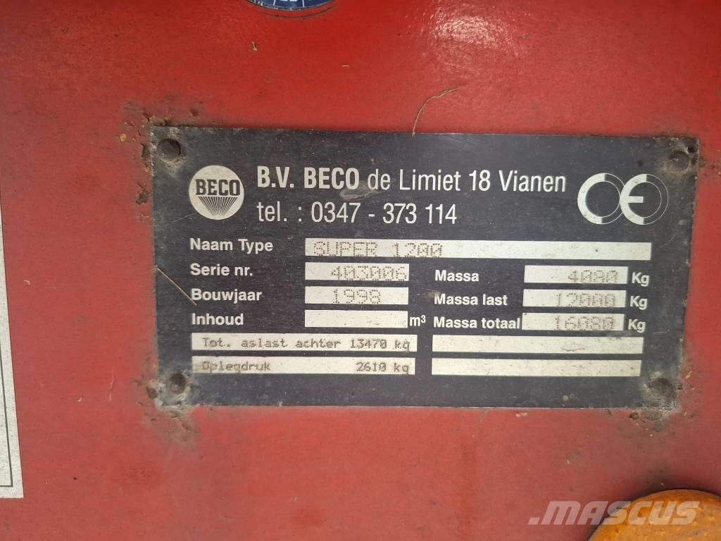 Beco Super 1200 Tipper trailers