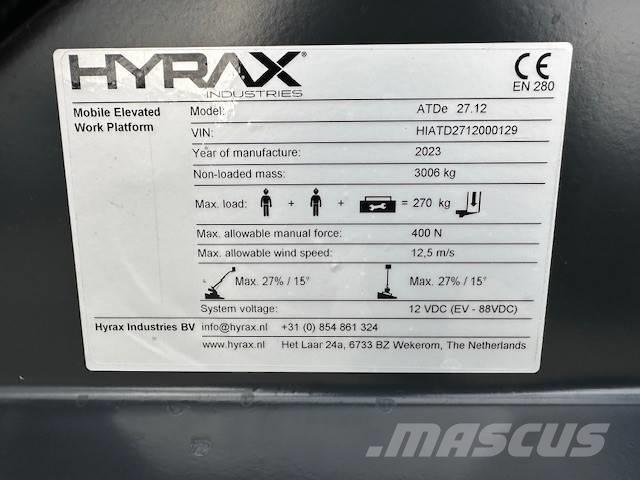 Hyrax ATDe 27.12 Telescopic boom lifts