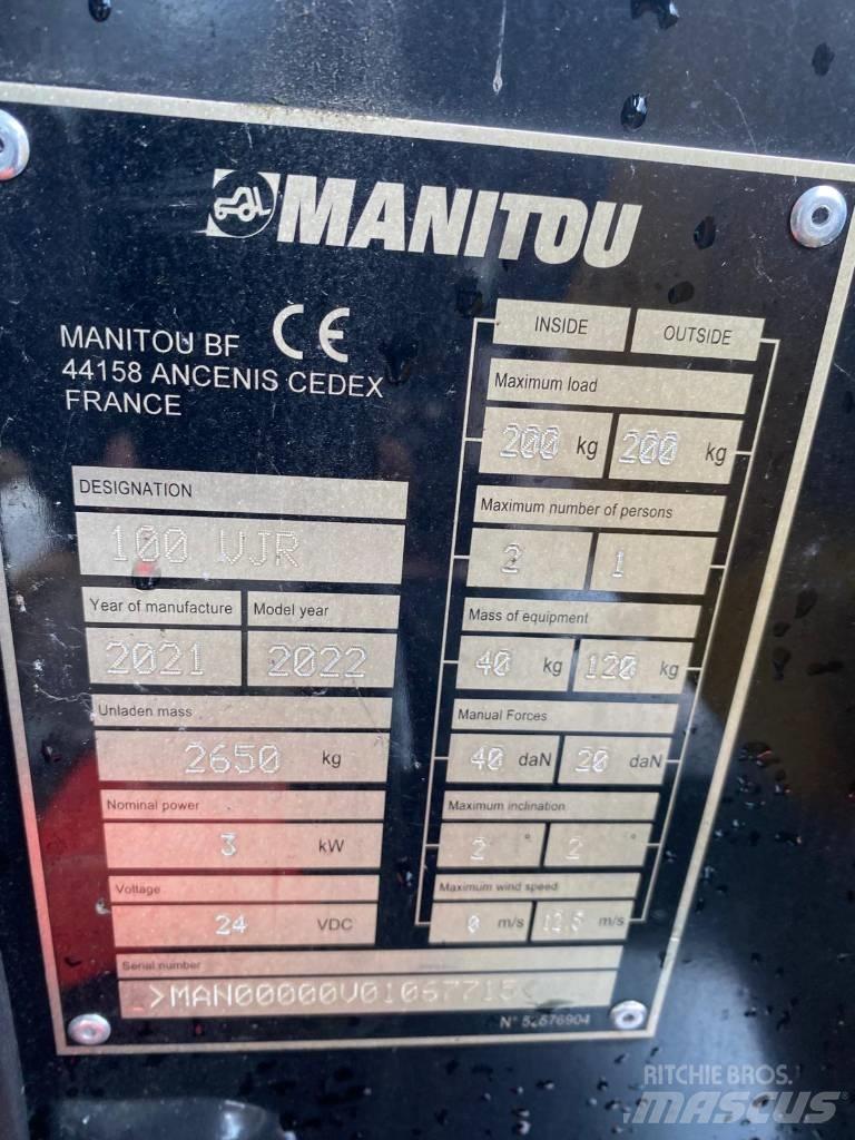 Manitou 100 VJR Vertical mast lifts