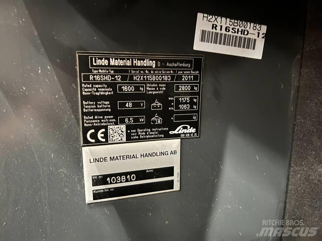Linde R16S Reach trucks