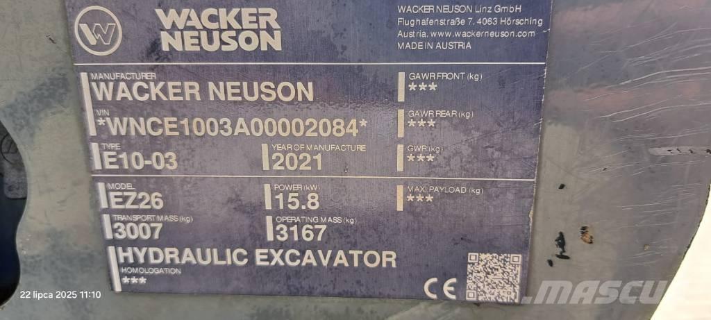 Wacker Neuson EZ 26 Crawler excavators