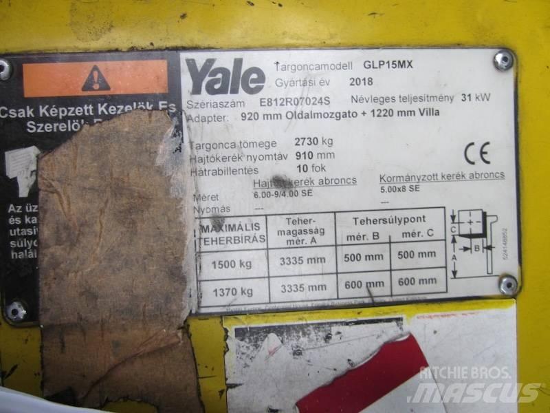 Yale GLP15MX LPG trucks
