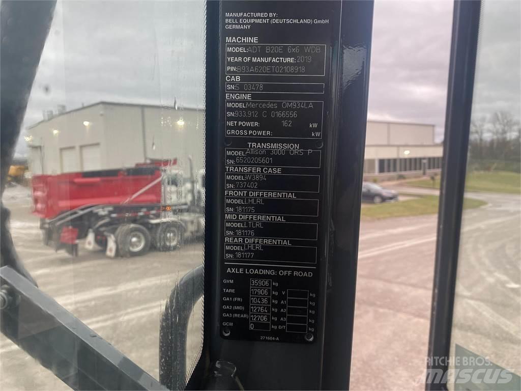 Bell B20E Articulated Dump Trucks (ADTs)