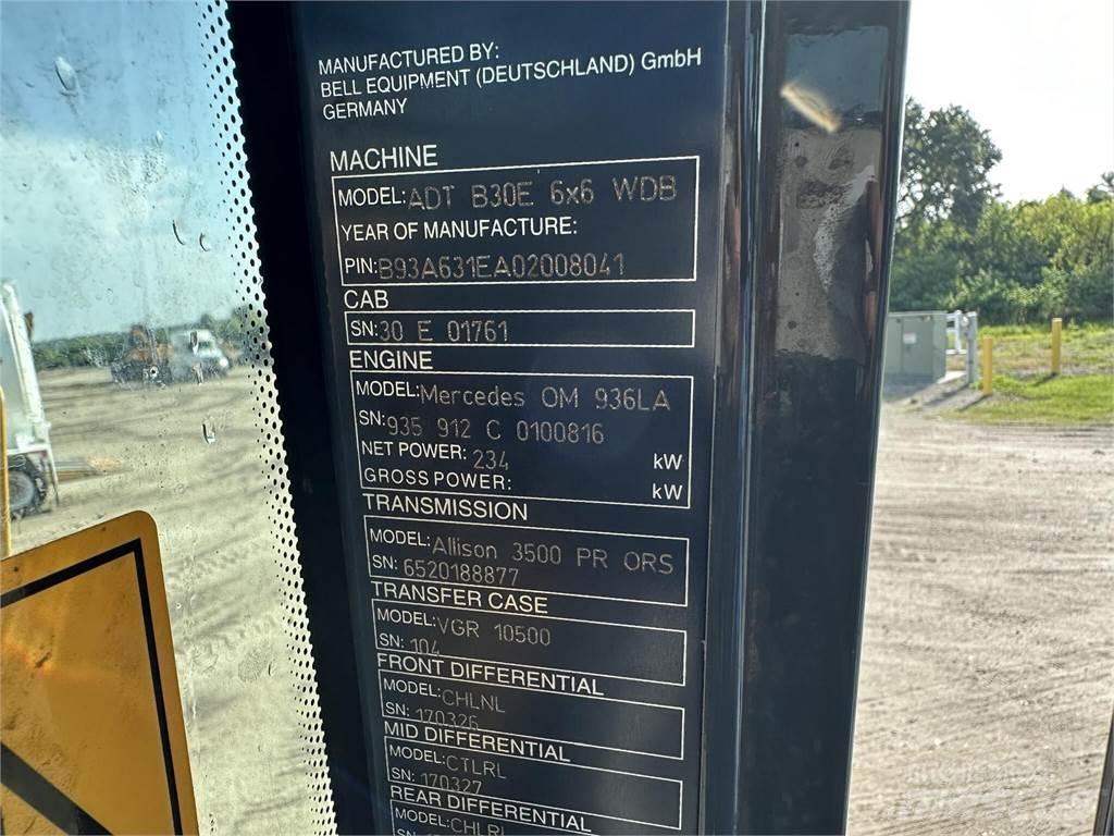 Bell B30E Articulated Dump Trucks (ADTs)