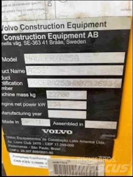 Volvo A25G Articulated Dump Trucks (ADTs)