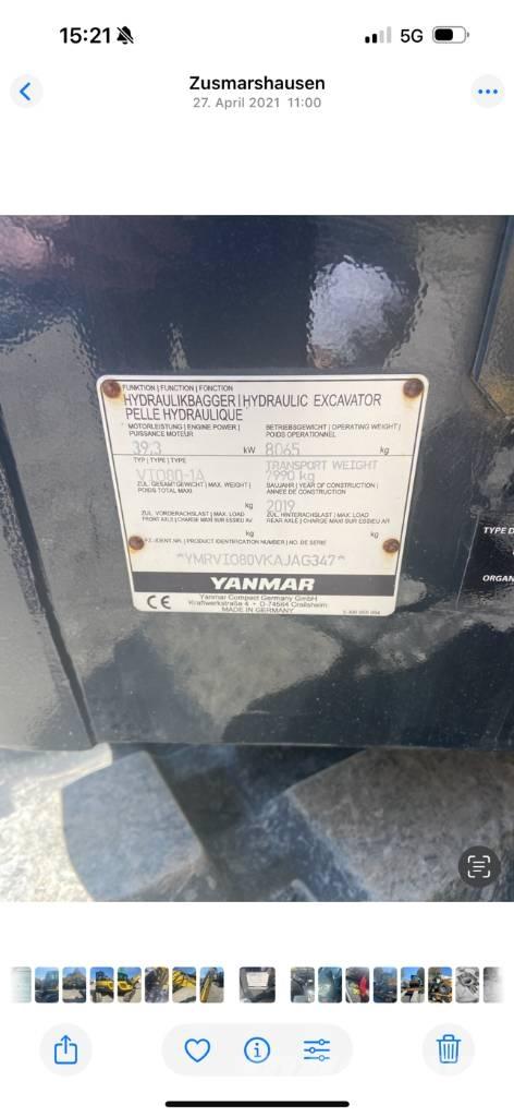 Yanmar VIO80-1A Mini excavators < 7t (Mini diggers)