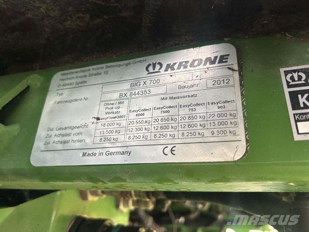 Krone Big X 700 Forage harvesters