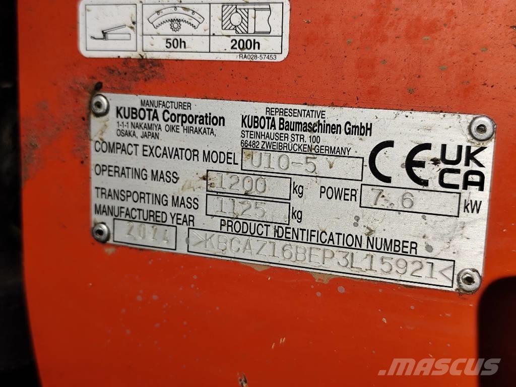 Kubota U 10-5 Mini excavators < 7t (Mini diggers)