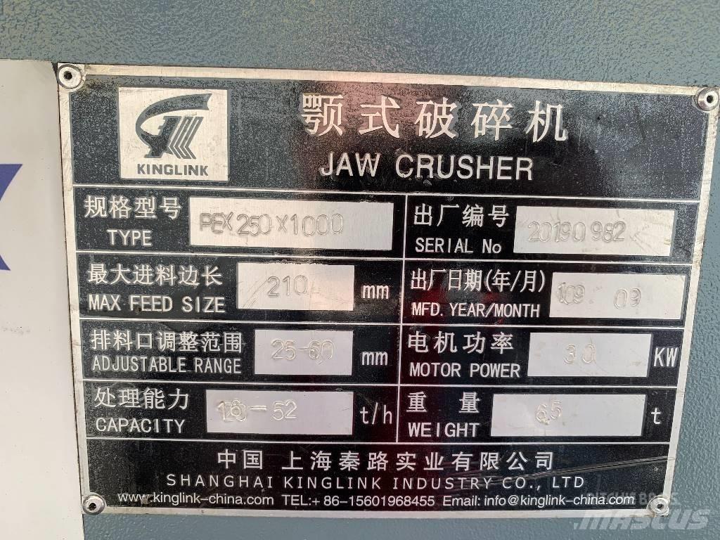 Kinglink PEX250x1000 Crushers
