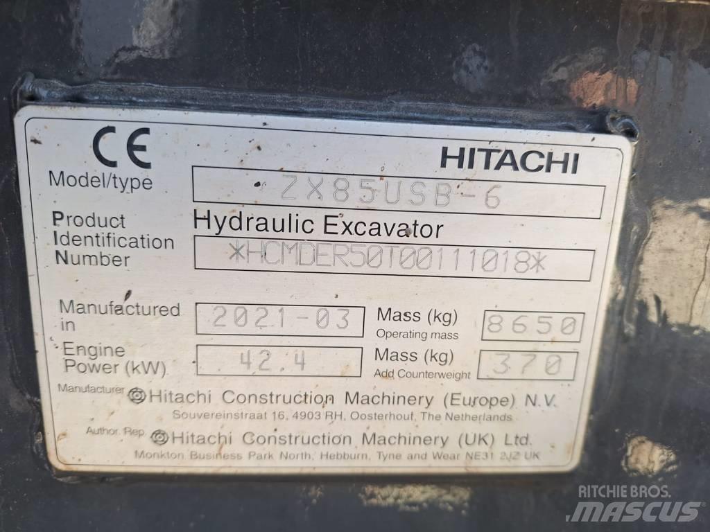 Hitachi ZX85USB-6 Midi excavators  7t - 12t