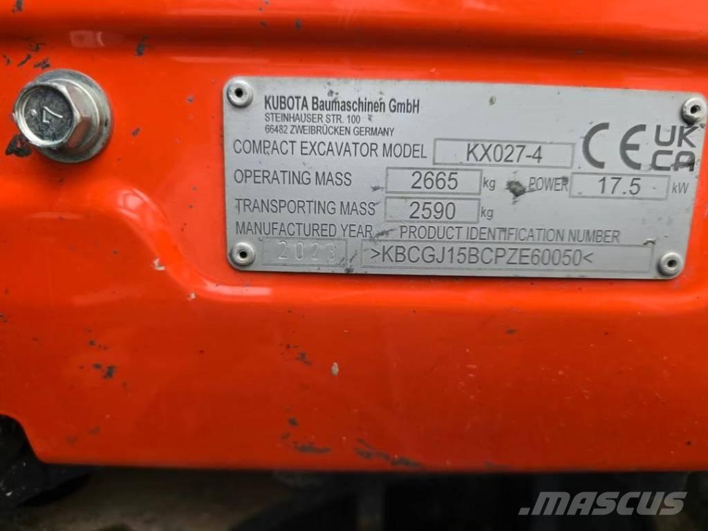 Kubota KX 027-4 Crawler excavators
