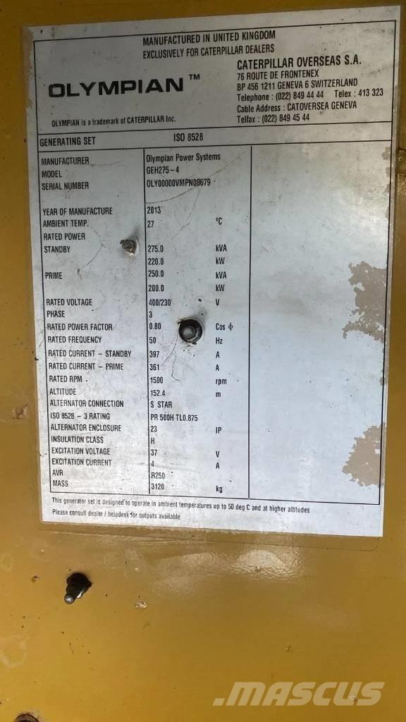 CAT GEH275-4 Diesel Generators