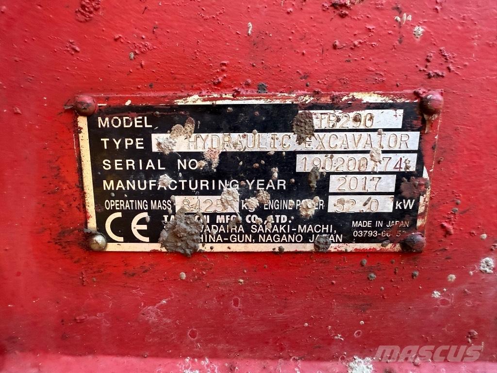 Takeuchi TB 290 Midi excavators  7t - 12t