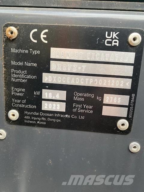 Develon DX 27 Z-7 Mini excavators < 7t (Mini diggers)