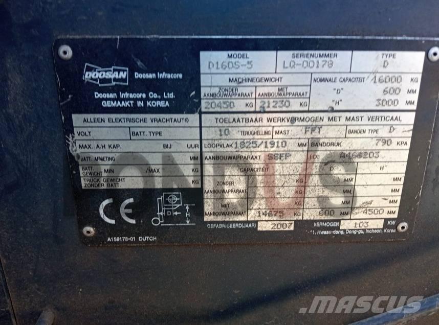 Doosan D160S-5 Diesel trucks