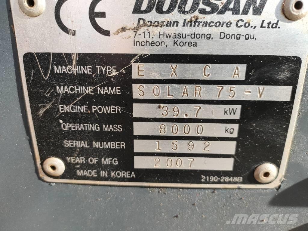 Daewoo Solar 75 Midi excavators  7t - 12t