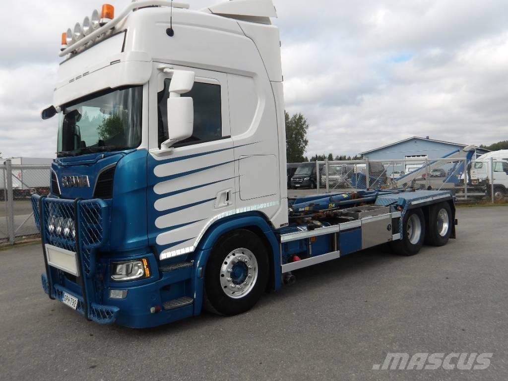 Scania R580 6x2 Hook lift trucks